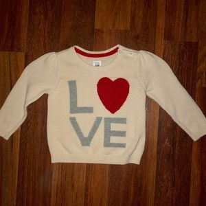 NWOT Baby GAP LOVE Sweater